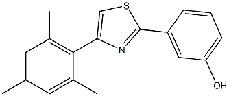 3-[4-(2,4,6-trimethylphenyl)-1,3-thiazol-2-yl]phenol Struktur