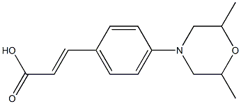 3-[4-(2,6-dimethylmorpholin-4-yl)phenyl]prop-2-enoic acid Struktur