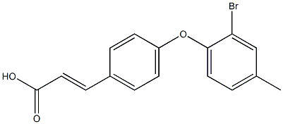 3-[4-(2-bromo-4-methylphenoxy)phenyl]prop-2-enoic acid Struktur