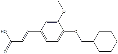 3-[4-(cyclohexylmethoxy)-3-methoxyphenyl]prop-2-enoic acid Struktur