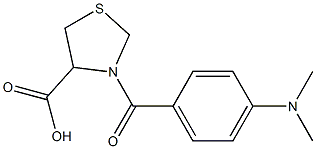 3-[4-(dimethylamino)benzoyl]-1,3-thiazolidine-4-carboxylic acid Struktur