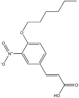 3-[4-(hexyloxy)-3-nitrophenyl]prop-2-enoic acid Struktur