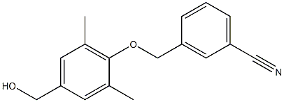 3-[4-(hydroxymethyl)-2,6-dimethylphenoxymethyl]benzonitrile Struktur