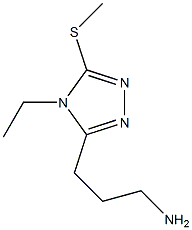 3-[4-ethyl-5-(methylthio)-4H-1,2,4-triazol-3-yl]propan-1-amine Struktur