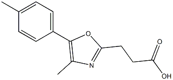 3-[4-methyl-5-(4-methylphenyl)-1,3-oxazol-2-yl]propanoic acid Struktur