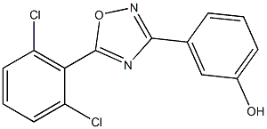 3-[5-(2,6-dichlorophenyl)-1,2,4-oxadiazol-3-yl]phenol Struktur