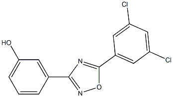 3-[5-(3,5-dichlorophenyl)-1,2,4-oxadiazol-3-yl]phenol Struktur