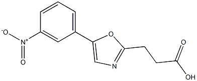 3-[5-(3-nitrophenyl)-1,3-oxazol-2-yl]propanoic acid Struktur