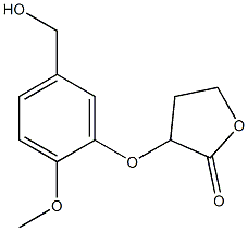 3-[5-(hydroxymethyl)-2-methoxyphenoxy]oxolan-2-one Struktur