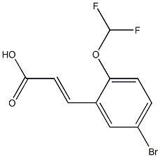 3-[5-bromo-2-(difluoromethoxy)phenyl]prop-2-enoic acid Struktur