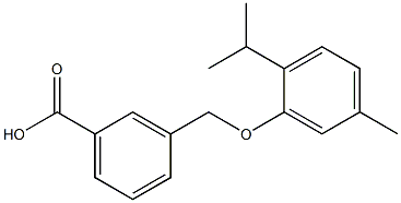 3-[5-methyl-2-(propan-2-yl)phenoxymethyl]benzoic acid Struktur