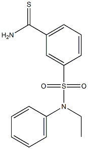 3-[ethyl(phenyl)sulfamoyl]benzene-1-carbothioamide Struktur