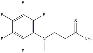 3-[methyl(2,3,4,5,6-pentafluorophenyl)amino]propanethioamide Struktur