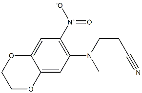 3-[methyl(7-nitro-2,3-dihydro-1,4-benzodioxin-6-yl)amino]propanenitrile Struktur