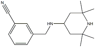 3-{[(2,2,6,6-tetramethylpiperidin-4-yl)amino]methyl}benzonitrile Struktur