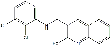 3-{[(2,3-dichlorophenyl)amino]methyl}quinolin-2-ol Struktur