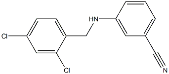 3-{[(2,4-dichlorophenyl)methyl]amino}benzonitrile Struktur