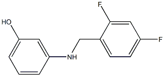 3-{[(2,4-difluorophenyl)methyl]amino}phenol Struktur