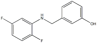 3-{[(2,5-difluorophenyl)amino]methyl}phenol Struktur