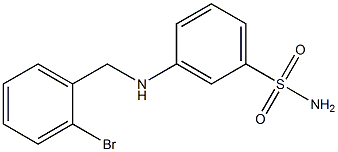 3-{[(2-bromophenyl)methyl]amino}benzene-1-sulfonamide Struktur