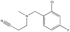 3-{[(2-chloro-4-fluorophenyl)methyl](methyl)amino}propanenitrile Struktur