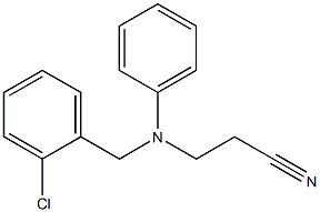 3-{[(2-chlorophenyl)methyl](phenyl)amino}propanenitrile Struktur