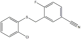 3-{[(2-chlorophenyl)sulfanyl]methyl}-4-fluorobenzonitrile Struktur