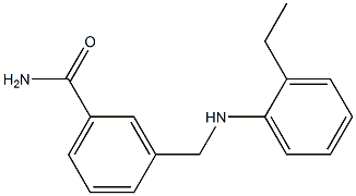 3-{[(2-ethylphenyl)amino]methyl}benzamide Struktur