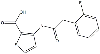 3-{[(2-fluorophenyl)acetyl]amino}thiophene-2-carboxylic acid Struktur