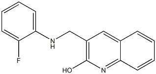 3-{[(2-fluorophenyl)amino]methyl}quinolin-2-ol Struktur