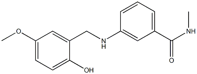 3-{[(2-hydroxy-5-methoxyphenyl)methyl]amino}-N-methylbenzamide Struktur