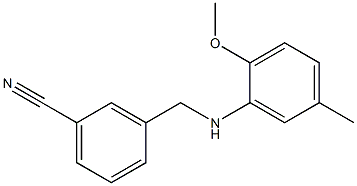 3-{[(2-methoxy-5-methylphenyl)amino]methyl}benzonitrile Struktur