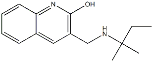 3-{[(2-methylbutan-2-yl)amino]methyl}quinolin-2-ol Struktur