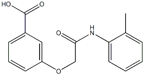 3-{[(2-methylphenyl)carbamoyl]methoxy}benzoic acid Struktur