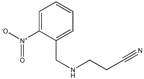 3-{[(2-nitrophenyl)methyl]amino}propanenitrile Struktur