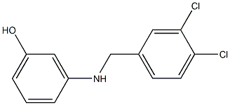 3-{[(3,4-dichlorophenyl)methyl]amino}phenol Struktur