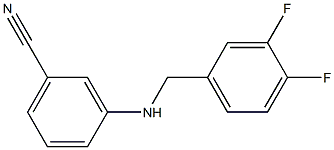 3-{[(3,4-difluorophenyl)methyl]amino}benzonitrile Struktur