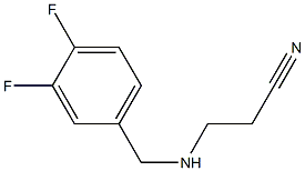 3-{[(3,4-difluorophenyl)methyl]amino}propanenitrile Struktur