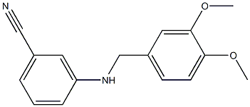 3-{[(3,4-dimethoxyphenyl)methyl]amino}benzonitrile Struktur