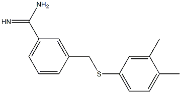 3-{[(3,4-dimethylphenyl)sulfanyl]methyl}benzene-1-carboximidamide Struktur