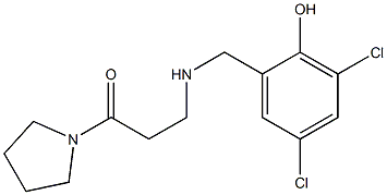 3-{[(3,5-dichloro-2-hydroxyphenyl)methyl]amino}-1-(pyrrolidin-1-yl)propan-1-one Struktur