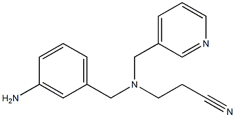 3-{[(3-aminophenyl)methyl](pyridin-3-ylmethyl)amino}propanenitrile Struktur