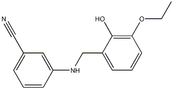 3-{[(3-ethoxy-2-hydroxyphenyl)methyl]amino}benzonitrile Struktur