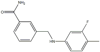 3-{[(3-fluoro-4-methylphenyl)amino]methyl}benzamide Struktur