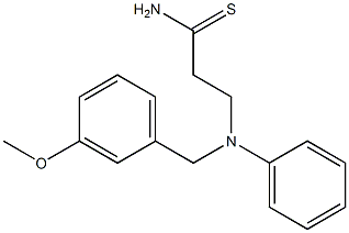 3-{[(3-methoxyphenyl)methyl](phenyl)amino}propanethioamide Struktur