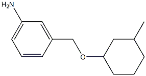 3-{[(3-methylcyclohexyl)oxy]methyl}aniline Struktur