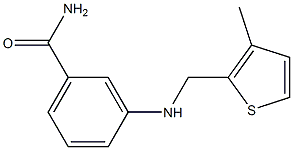 3-{[(3-methylthiophen-2-yl)methyl]amino}benzamide Struktur