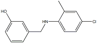 3-{[(4-chloro-2-methylphenyl)amino]methyl}phenol Struktur