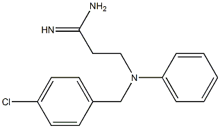 3-{[(4-chlorophenyl)methyl](phenyl)amino}propanimidamide Struktur