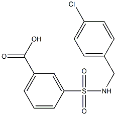 3-{[(4-chlorophenyl)methyl]sulfamoyl}benzoic acid Struktur